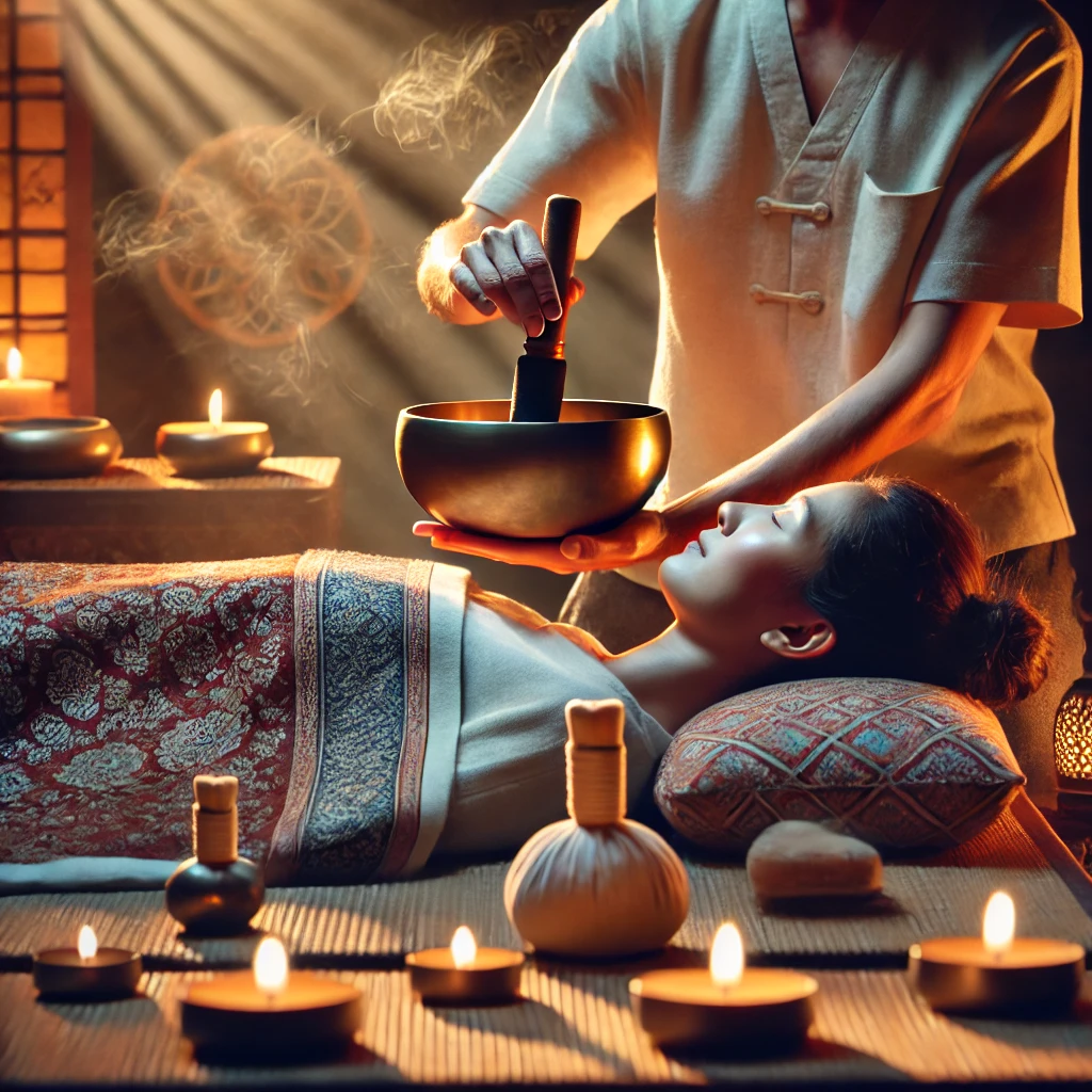 Vibration Massage with Singing Bowls in Kathmandu Nepal